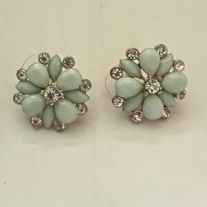 Vintage earrings aqua color